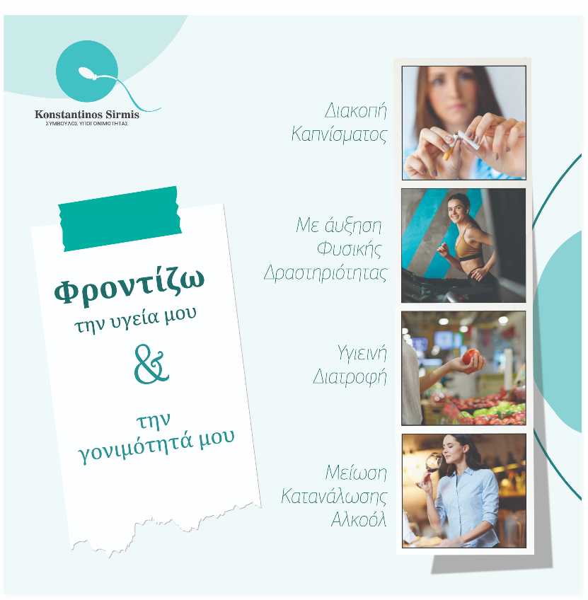 Φροντίζω την υγεία μου και τη γονιμότητα μου